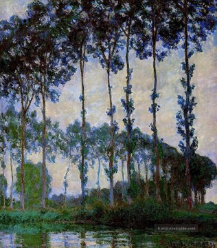 Pappeln am Ufer des Flusses Epte Klar Wetter Claude Monet